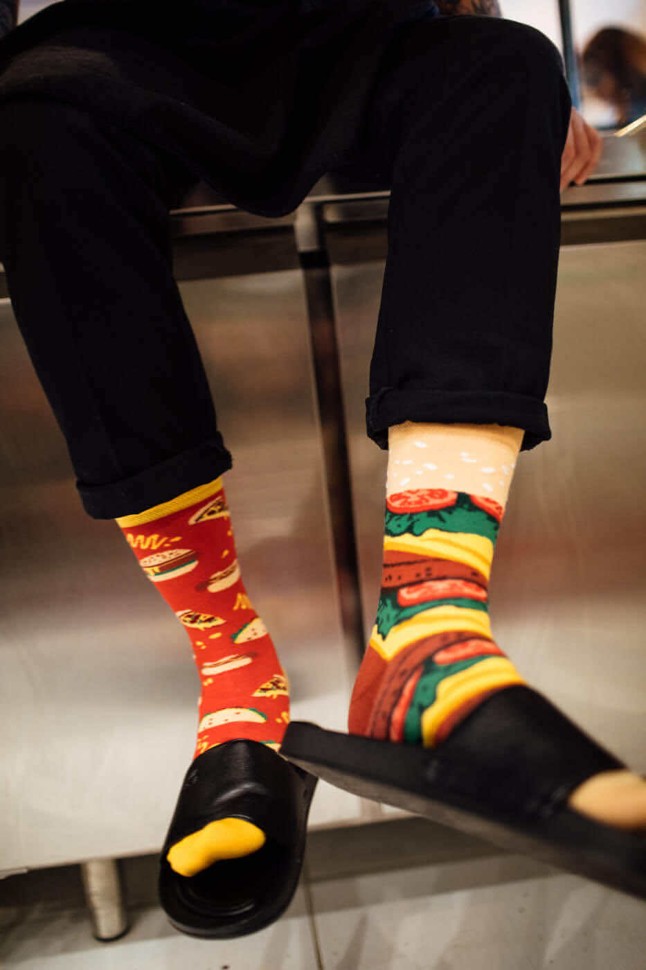 FAST FOOT - Sokken met hamburgers