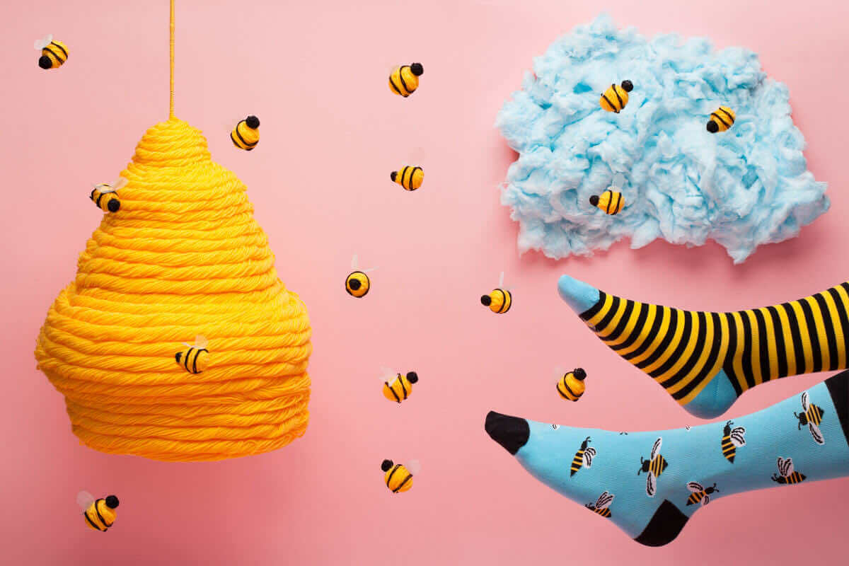 BEE BEE - Skarpetki w pszczoły