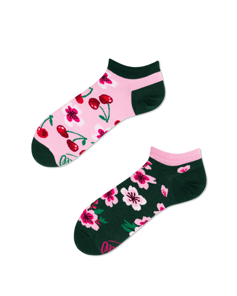 Třešňové nízké ponožky