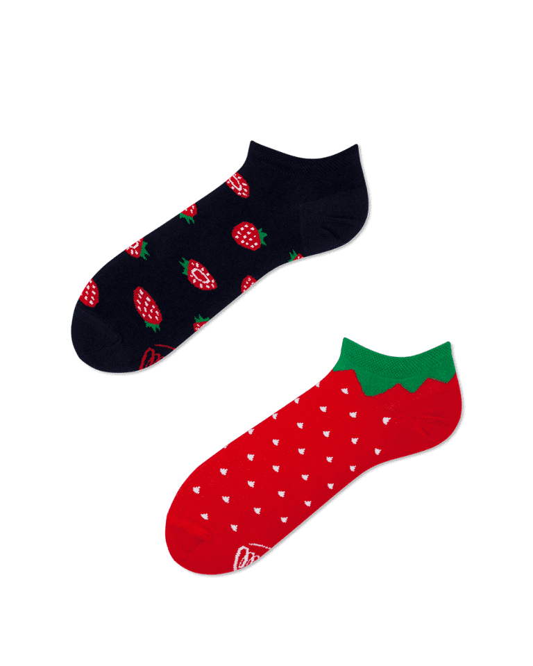 Jahodové nízké ponožky