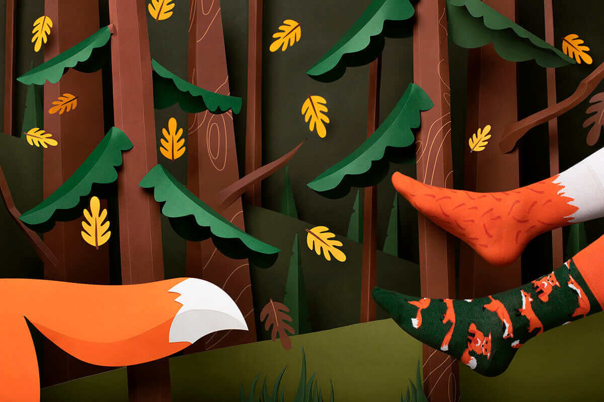 THE RED FOX KIDS - Dziecięce skarpetki w lisy