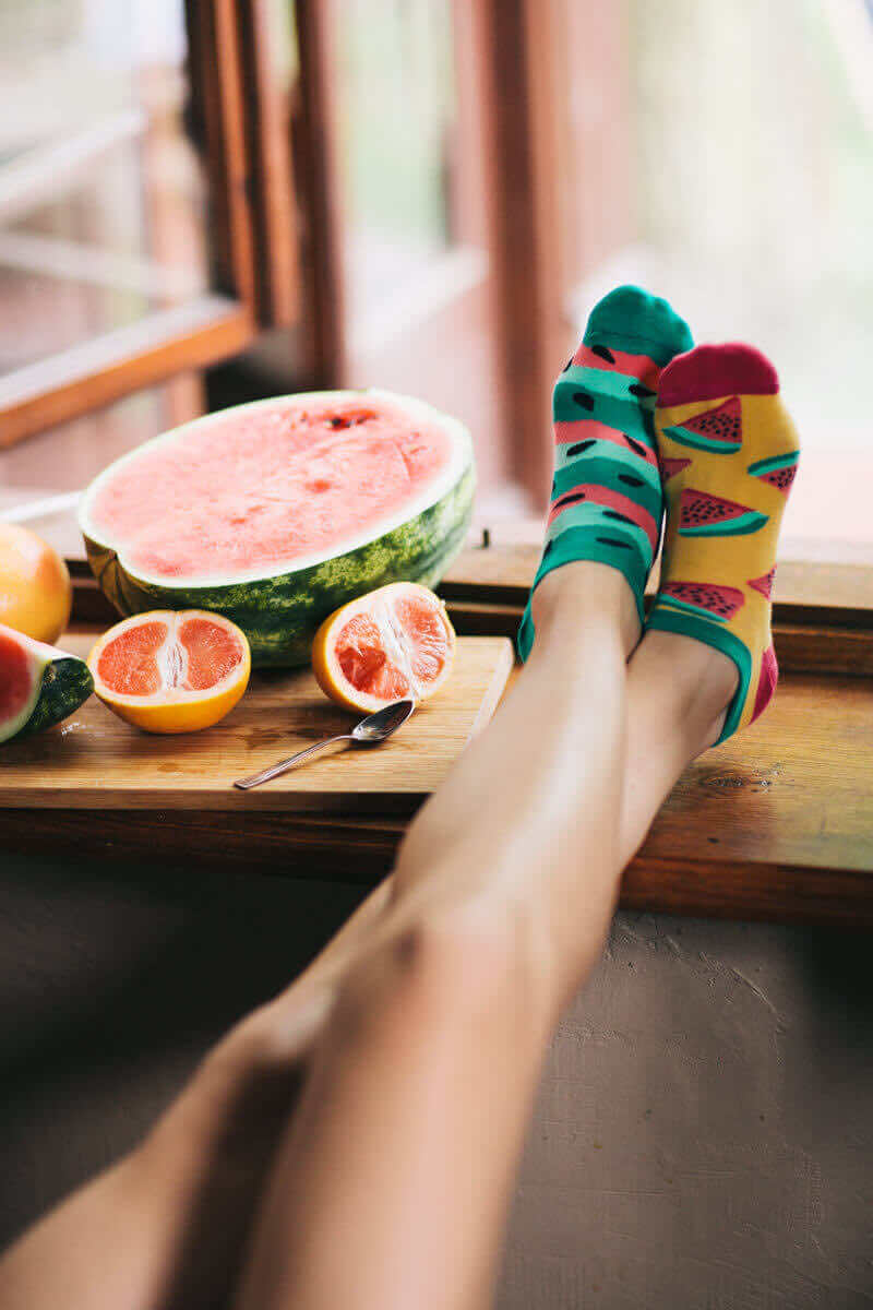 WATERMELON SPLASH LOW - Watermelon low socks