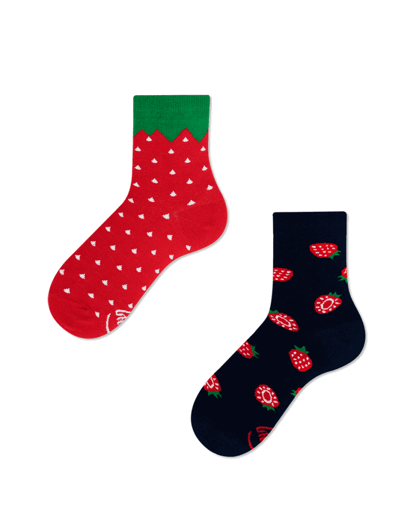 Jahodové dětské ponožky