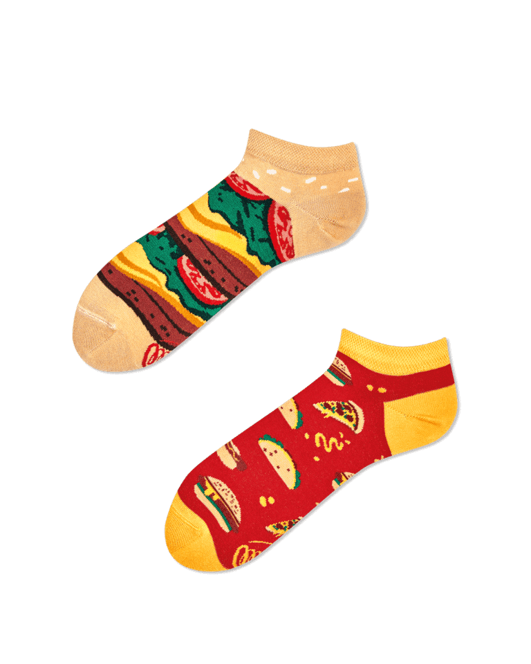 FAST FOOT LOW - Skarpetki stopki z hamburgerem