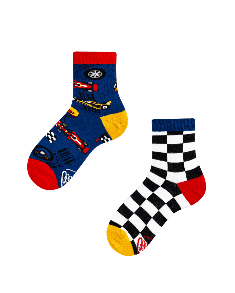 Závodné auto ponožky detské