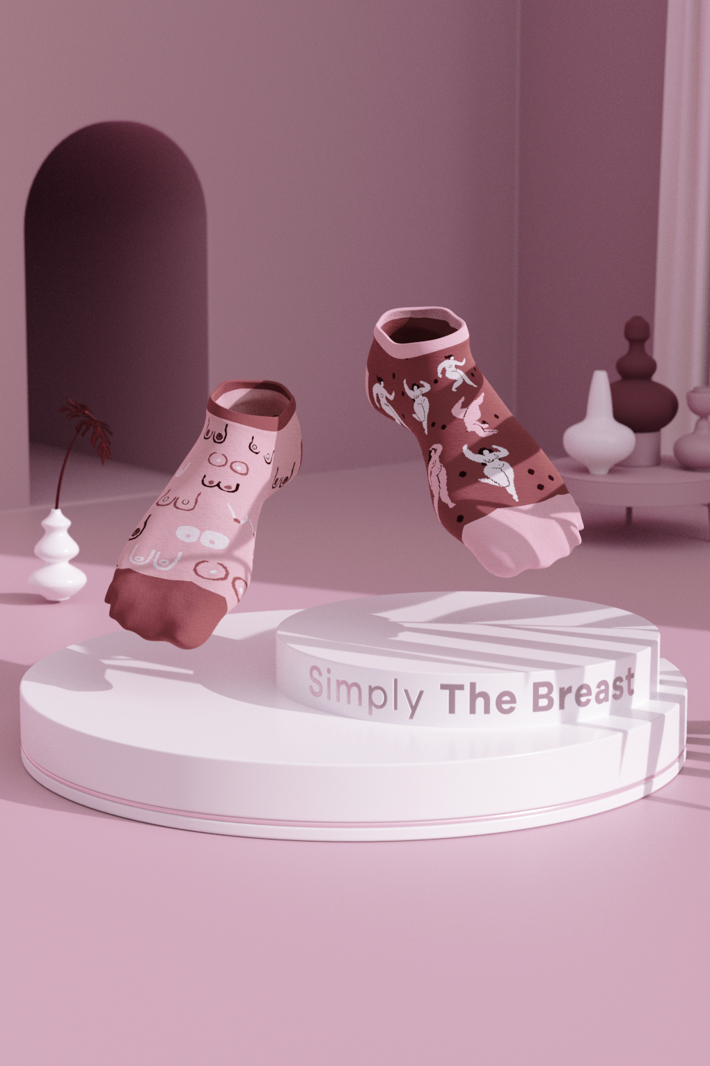 SIMPLY THE BREAST LOW - Frauen Sneakersocken