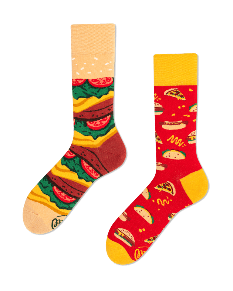 FAST FOOT - Calcetines con una hamburguesa