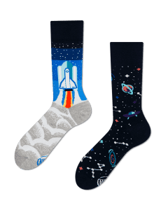 SPACE TRIP - Sokken met een raket in de ruimte