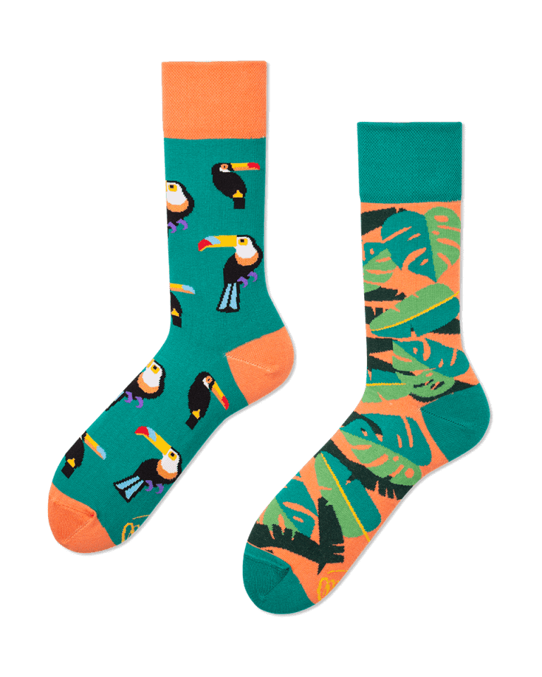 TROPICAL HEAT - Tropische sokken met toekans