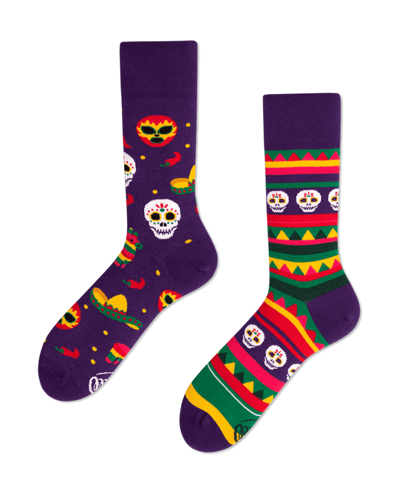 FIESTA MEXICANA - Chaussettes de carnaval avec crânes