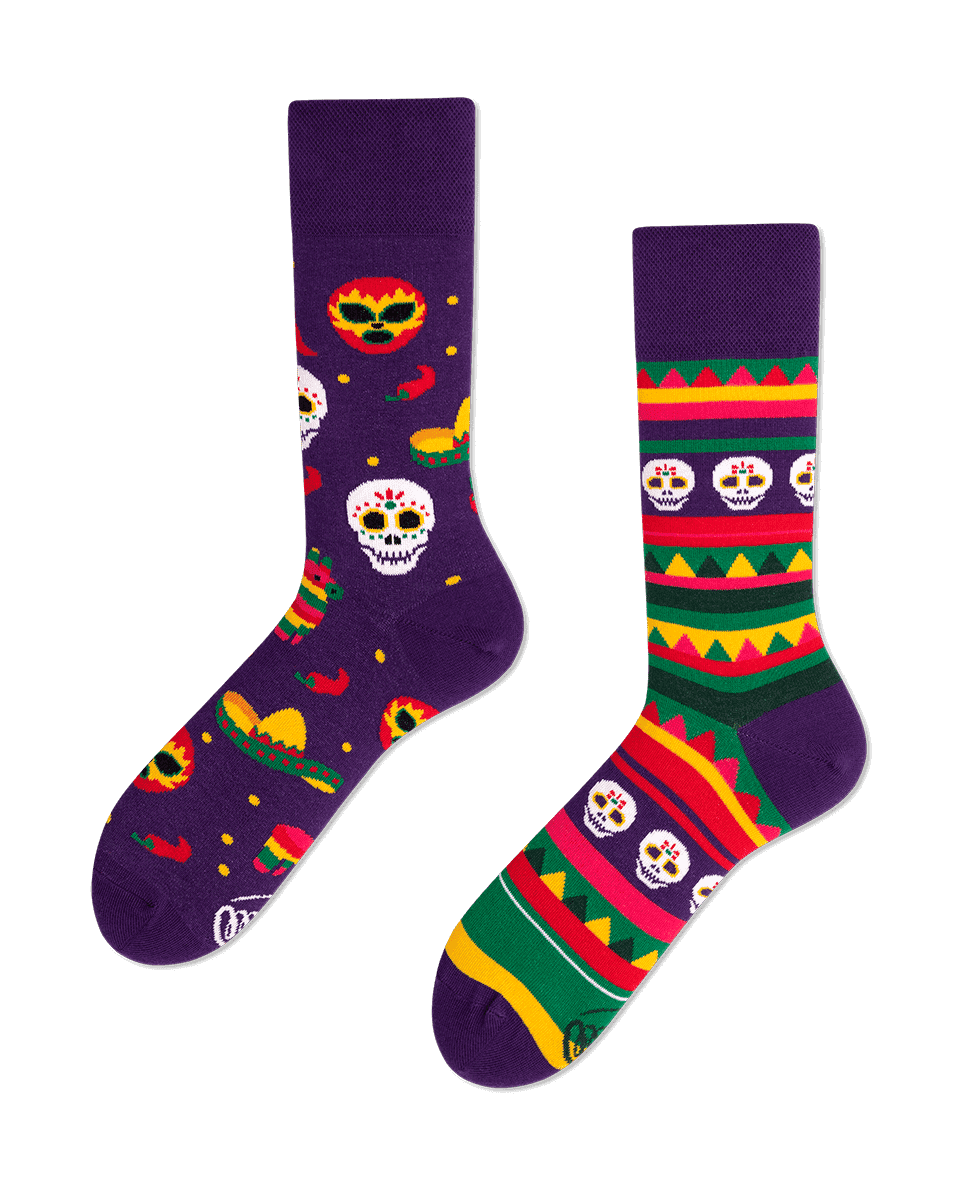 FIESTA MEXICANA - Calcetines de carnaval con calaveras