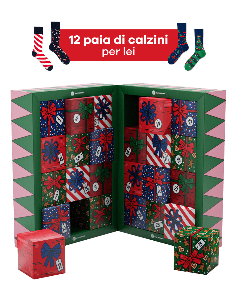 Sockswear PEANUTS | Calendario dell'Avvento originale | 12 paia di